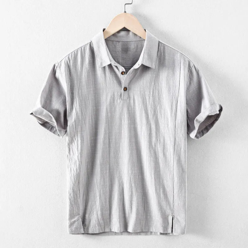 Men's linen leisure shirt in loose fit available in multiple colours with size range S to 4XL