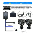 Motorcycle LED spotlight kit with tangent lens for electric vehicle modifications