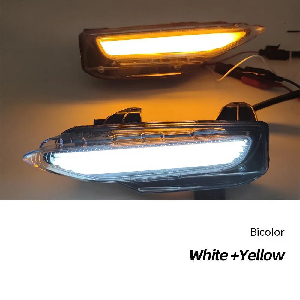 Infiniti Q50 Q70 front bumper LED turn signal and daytime running light module in ABS housing