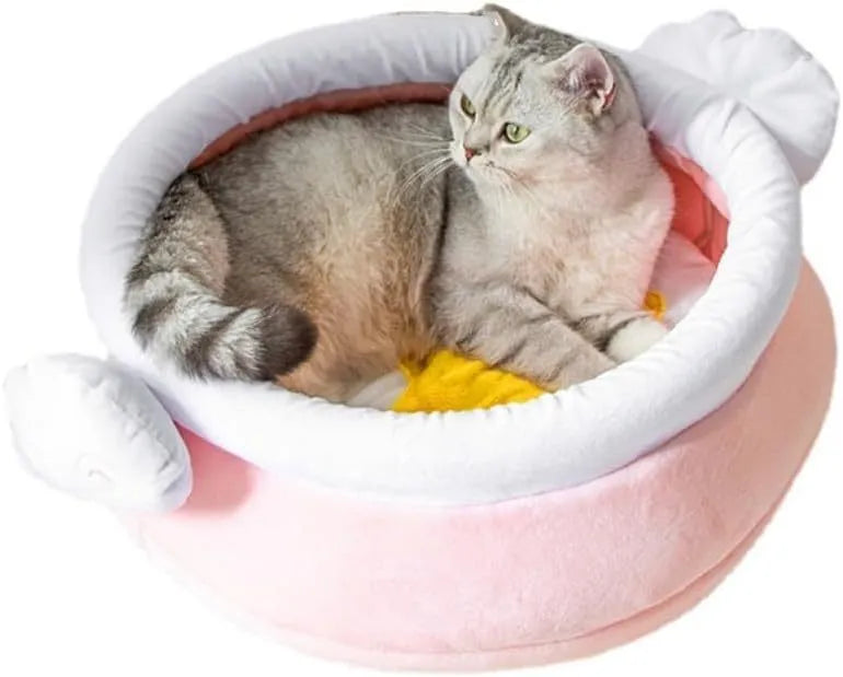 Pink magic honey pot shaped cat sofa bed with removable pad for small pets
