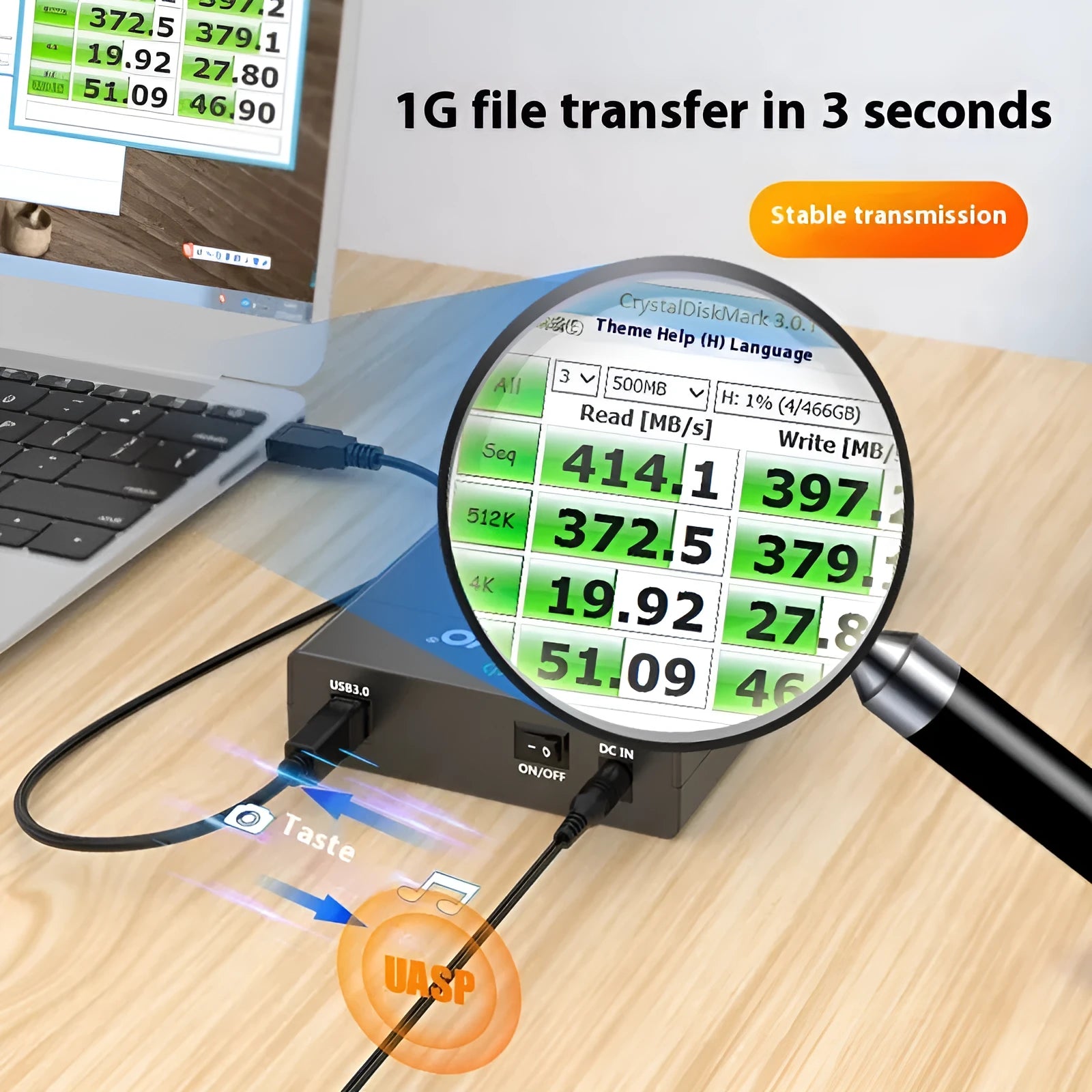 USB 3.0 hard disk enclosure for 3.5-inch SATA drives with slide cover design in multiple colour options