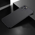 Ultra-thin frosted PP solid colour iPhone case in black with matte finish and precise cutouts