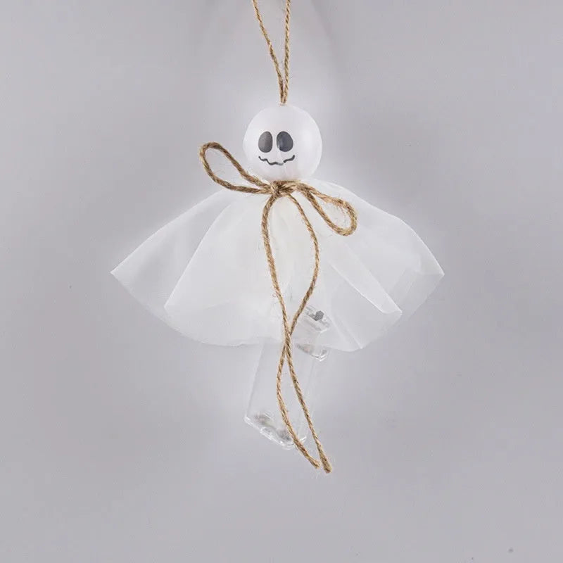 Halloween LED ghost lantern chain with colourful lights for venue decoration
