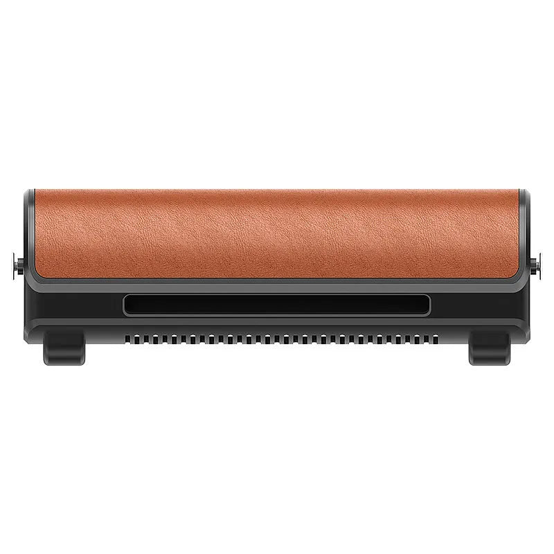 USB-powered car rear seat fan with 1.5 metre cable in black, brown, or red colour options
