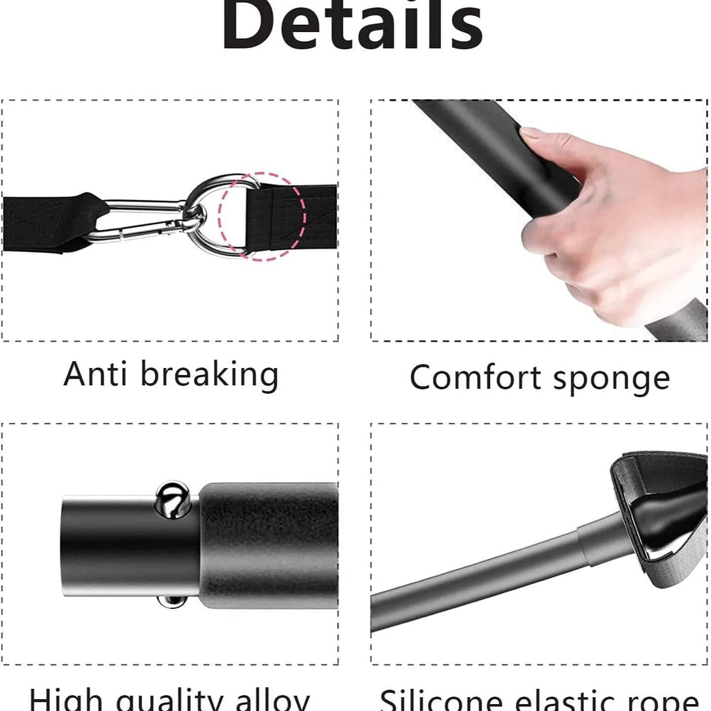 Pilates bar suit with multifunction resistance band pulling rope for yoga fitness home workout