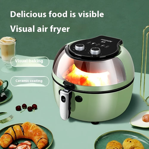 8 litre air fryer oven with viewing window and mechanical button controls