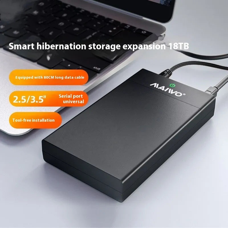 USB 3.0 hard disk enclosure for 3.5-inch SATA drives with slide cover design in multiple colour options