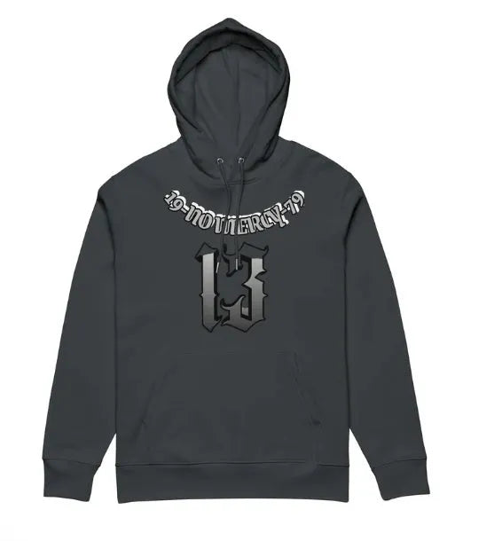 Hooded fleece-lined pullover sweater in loose fit for teenage team uniforms