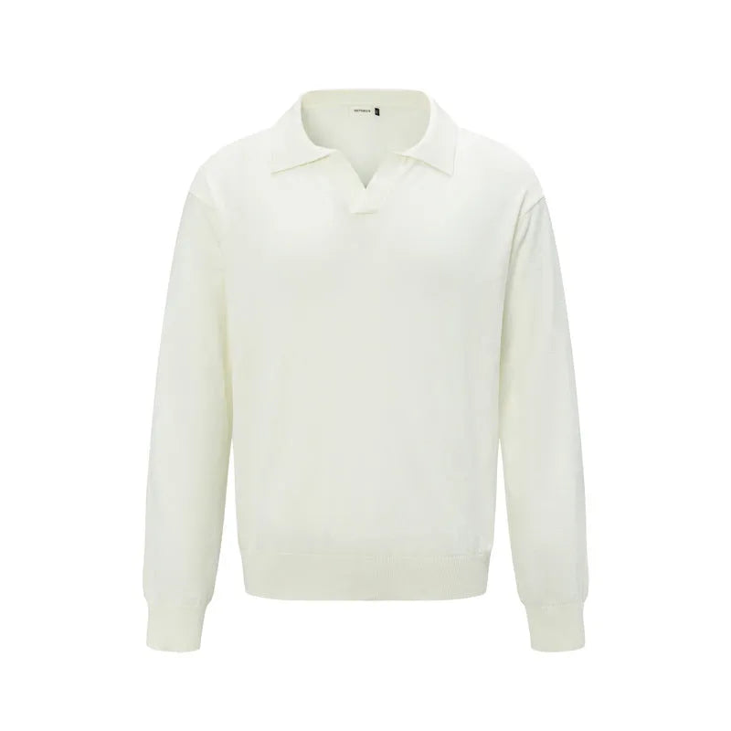 Loose bottoming shirt pullover in acrylic blend fabric, shown in black colour