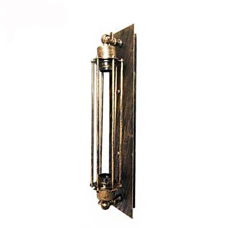Industrial style retro iron wall lamp in black, bronze, rust or silver finish.
