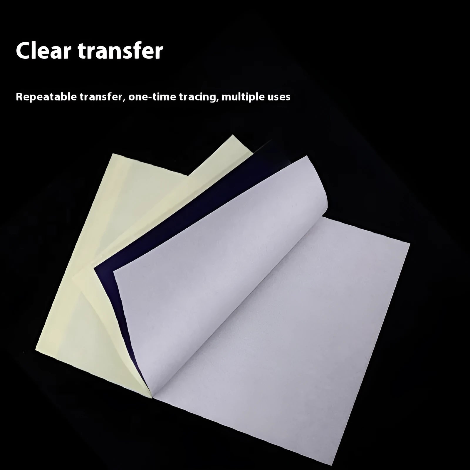 A4 quadruple copy tattoo transfer paper sheets with transfer paste gel for stencil creation