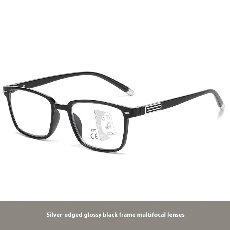 Multifocal photochromic reading glasses with anti blue light protection in various frame styles