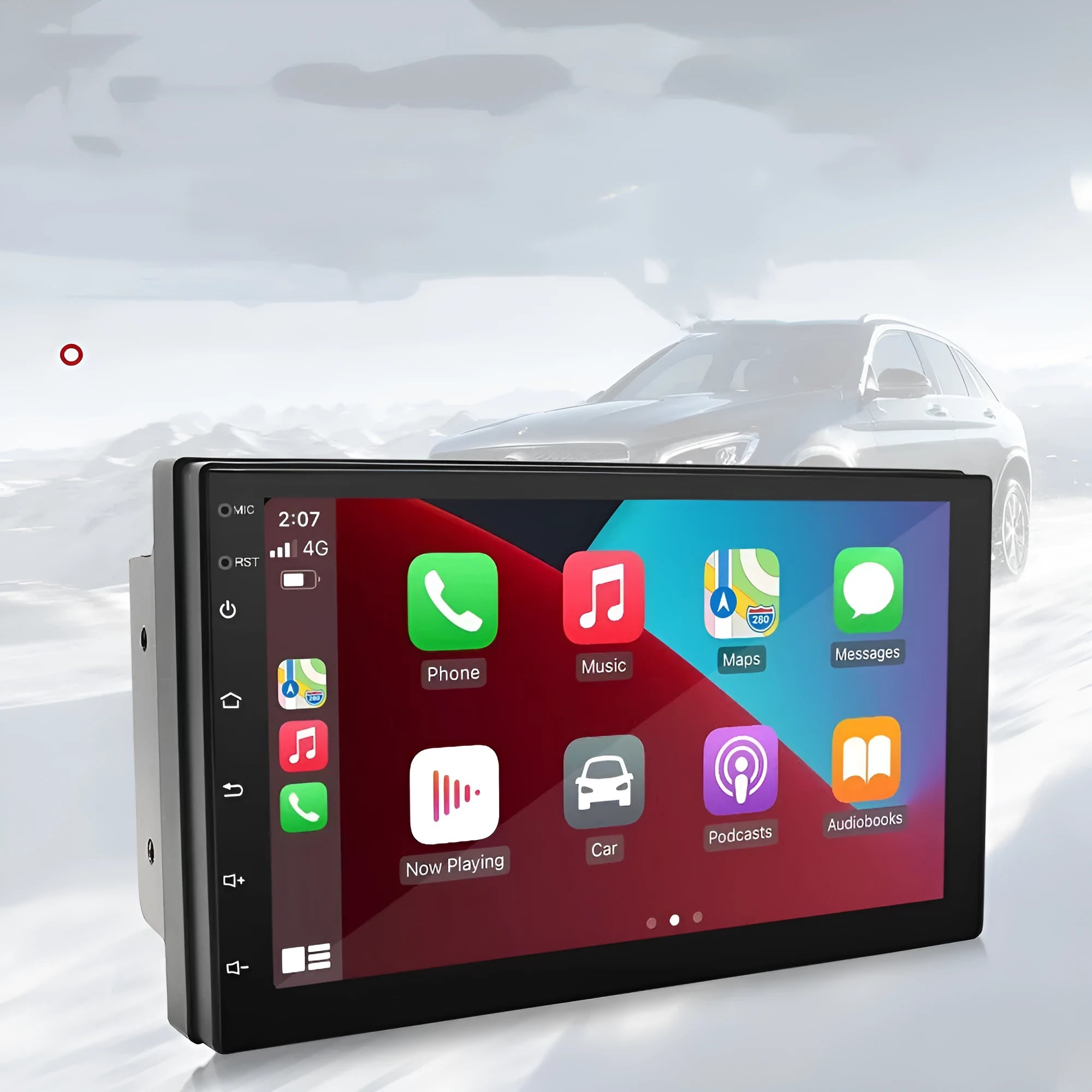 Black 7 inch universal car MP5 player with GPS navigation screen for manual transmission vehicles