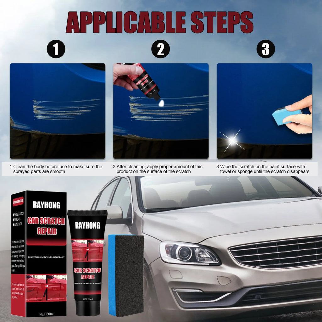 60ml car scratch repair wax set with applicator for paint surface maintenance