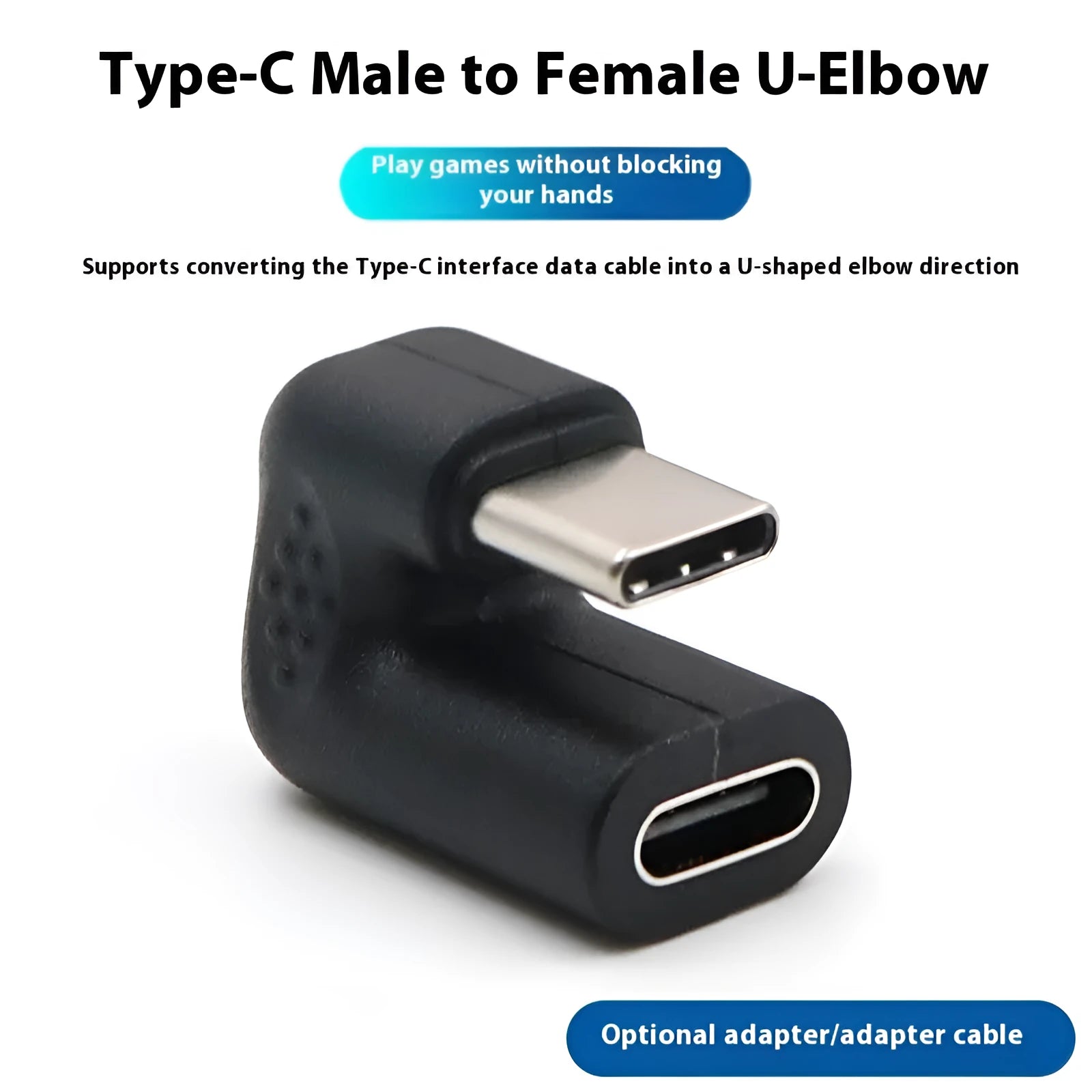 Plastic male to female adapter cables with U-bend design for mobile phone tablet computer interfaces