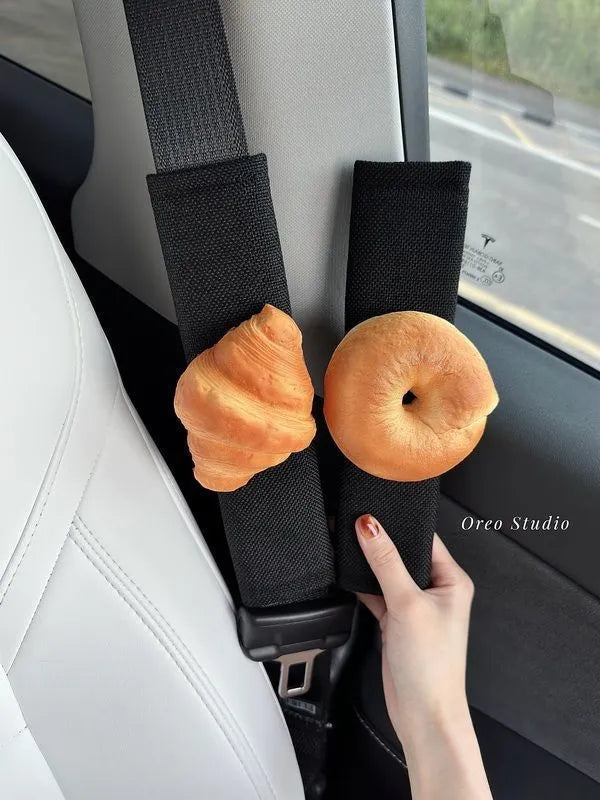 Toast bread safety belt shoulder pad for seat belt comfort