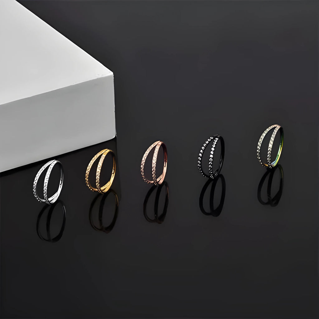 G23 titanium alloy lip and nose ring body jewellery in gold or steel colour finishes