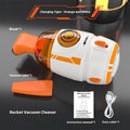 USB desktop vacuum cleaner in rocket design with blue colour for keyboard cleaning
