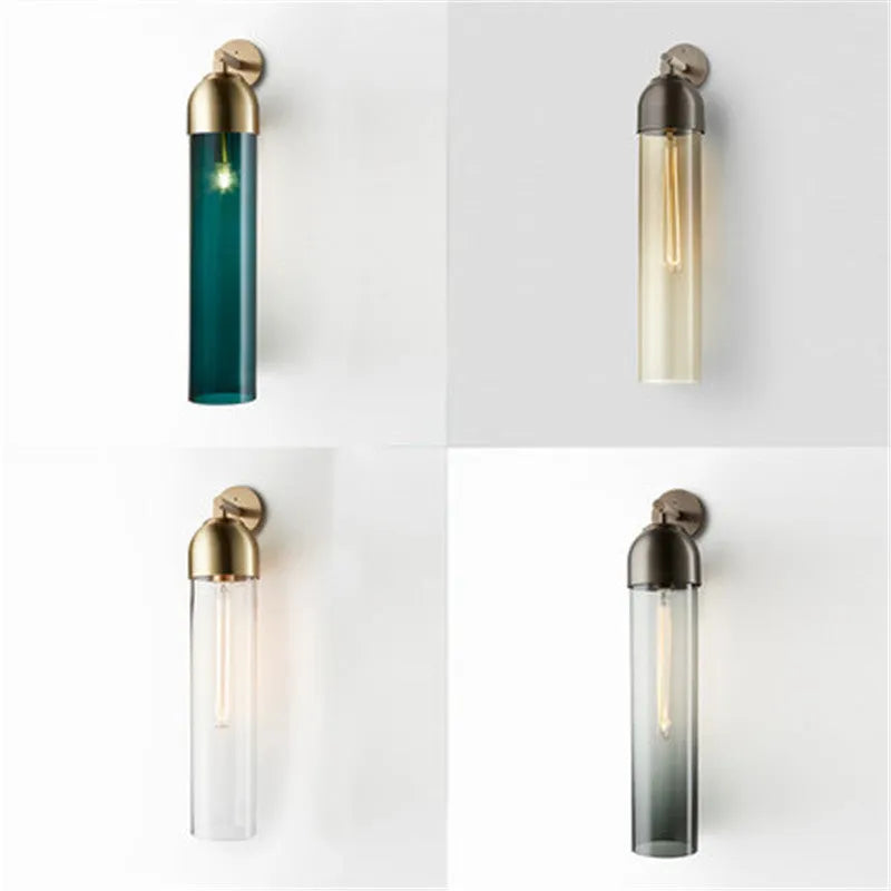 Nordic postmodern glass wall lamp with modern minimalist design for living room