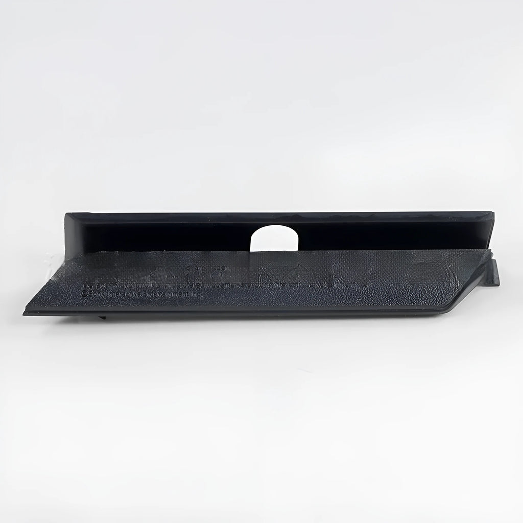 Black and white plastic 3.5-inch hard drive bay cover for PC cases.