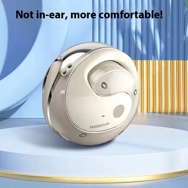 Coconut Ball wireless Bluetooth ear-mounted headset in Dark Night black with ear hook design
