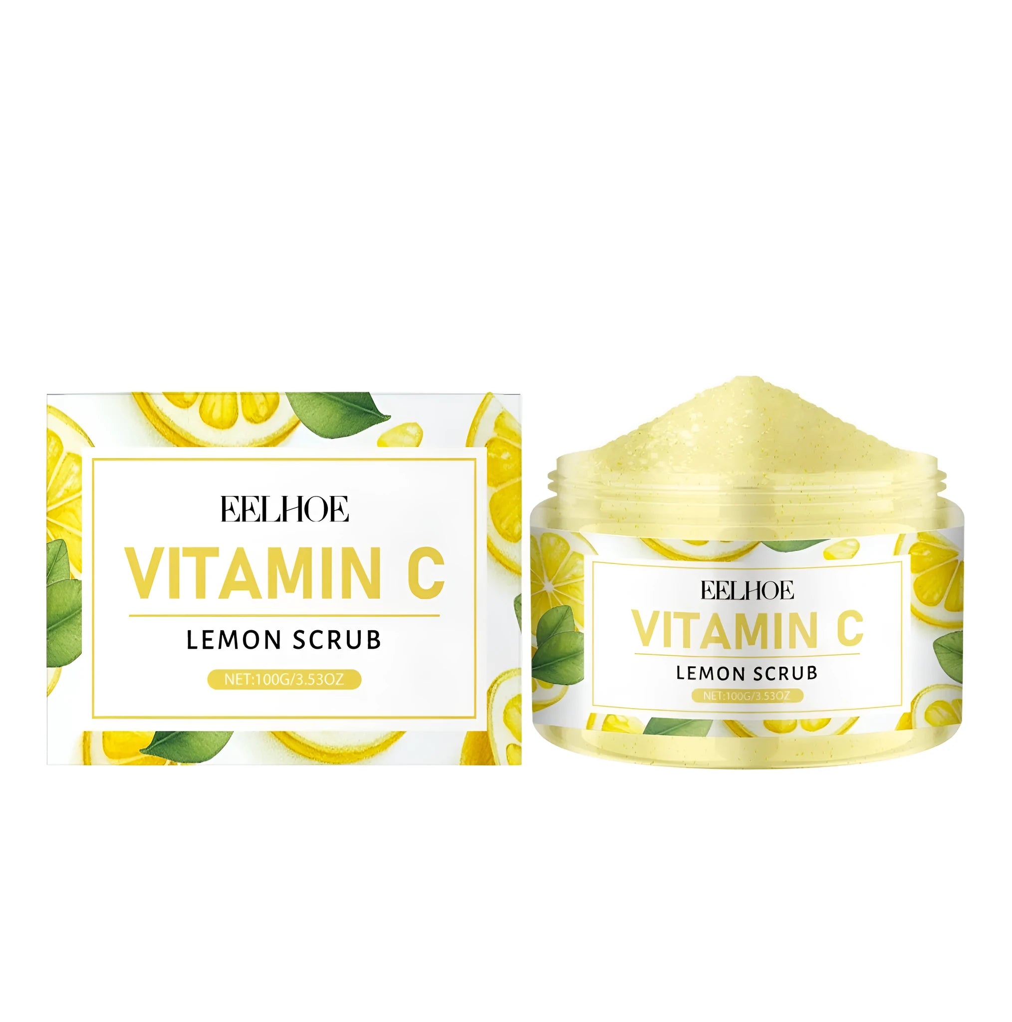 100g tube of lemon exfoliating facial scrub with natural walnut shell granules