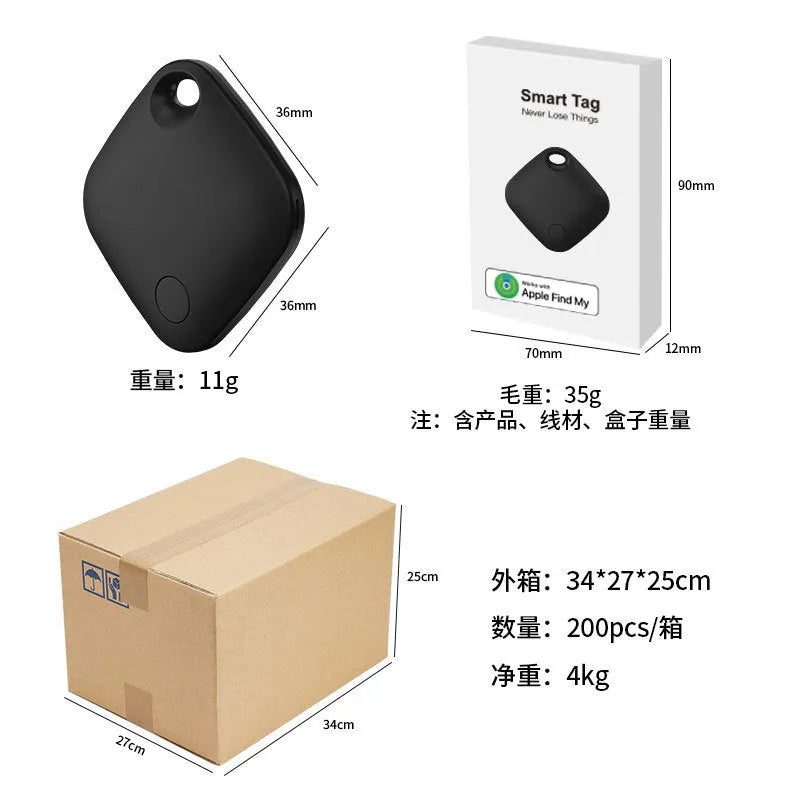 GPS pet tracker in eco-friendly yellow with portable clip and compact 36x7.8mm design
