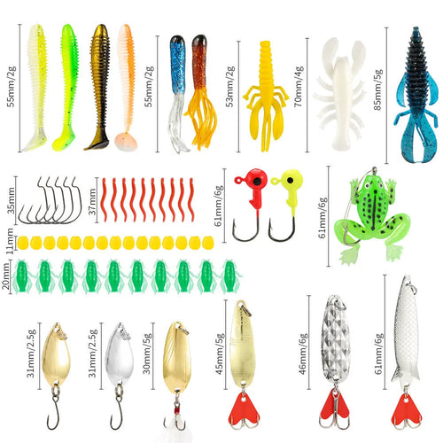 24-piece metal blind box fishing set for mino bog fishing in 01 style colour.