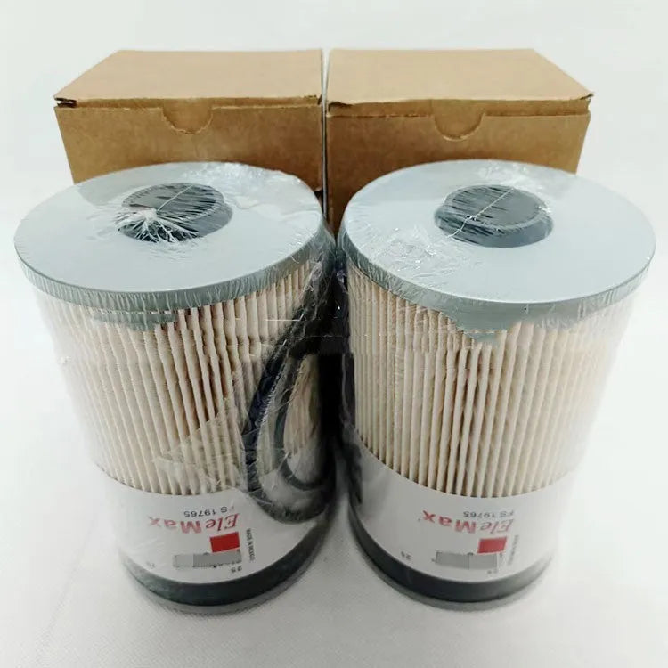 FS19764 diesel fuel filter with folding paper element showing 10mm connections