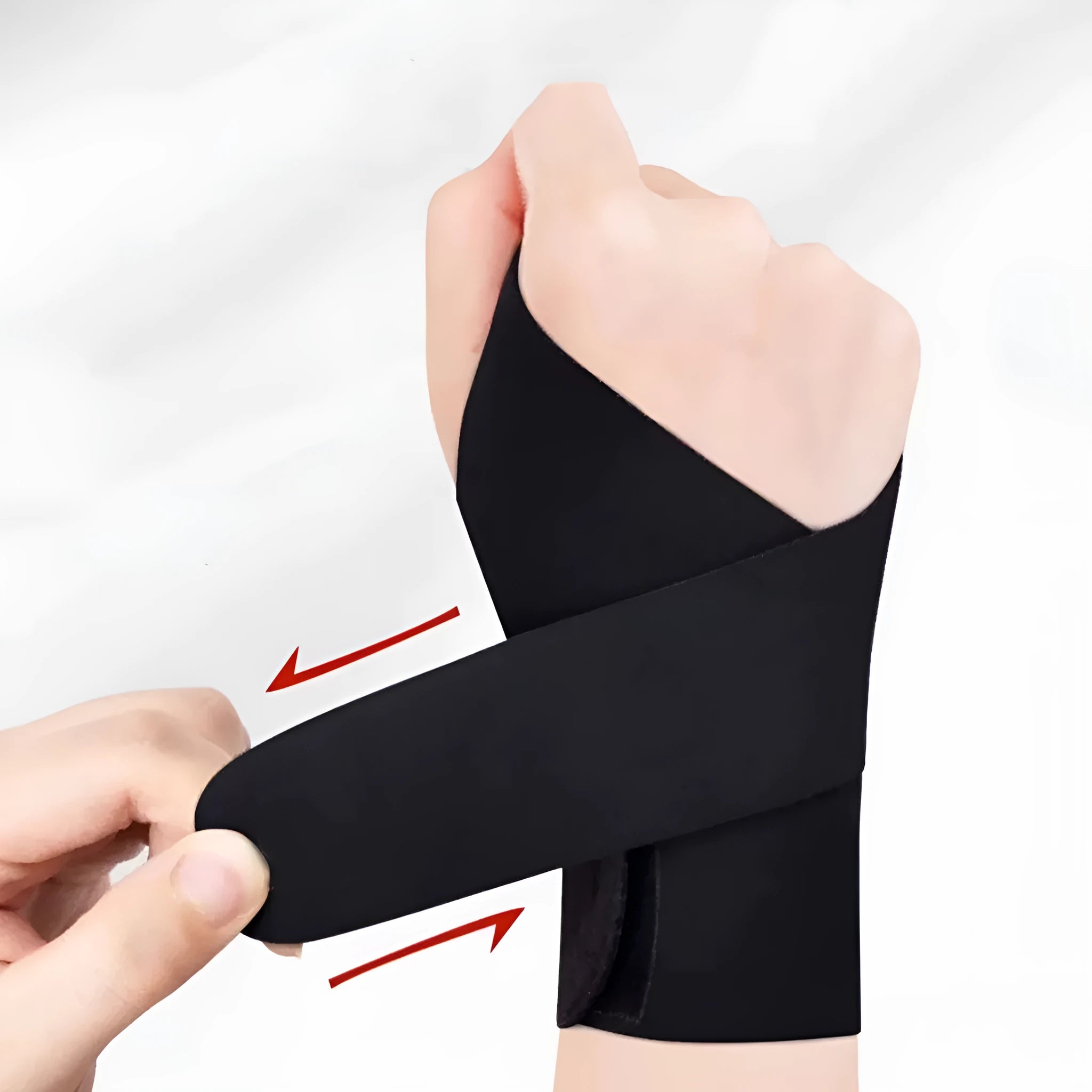Adjustable athletic wristguards in black and skin colour for badminton, tennis, volleyball and fitness sports