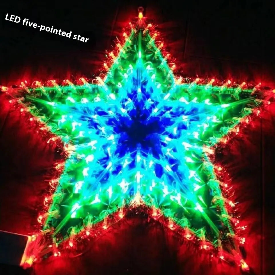 Christmas outdoor decorative string lights with peacock, love heart, sunflower and star shapes