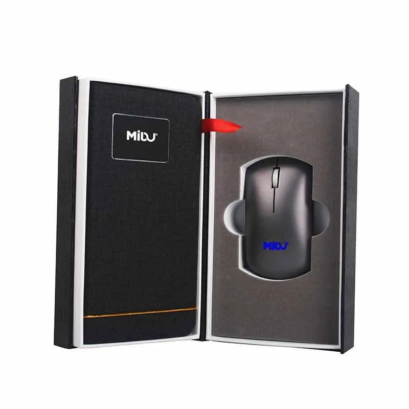 Folding wireless charging mouse pad set with Bluetooth mouse and custom logo printing on cloth surface