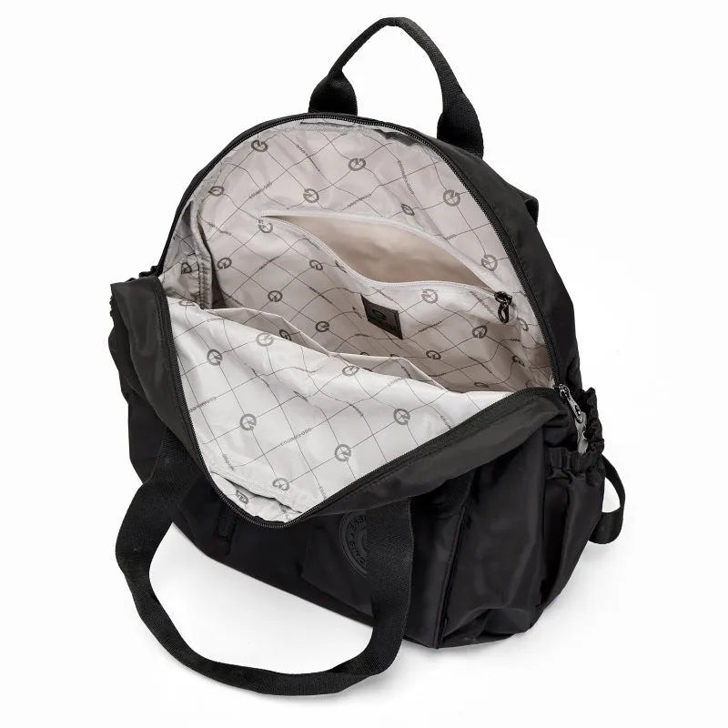 Outdoor backpack with sandwich pocket, 48cm height, in black, khaki, or green letters colour options
