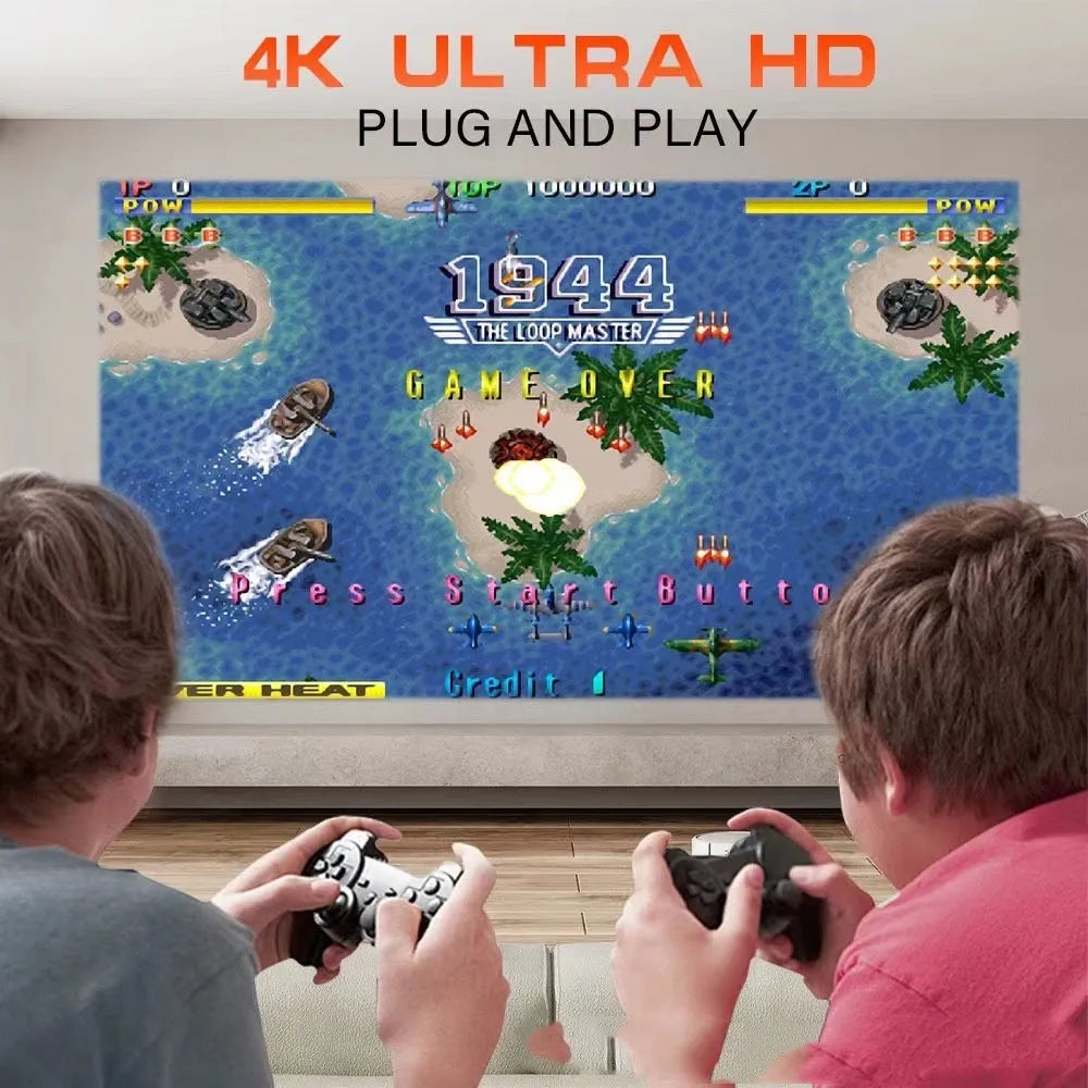 Compact wireless HD game projector with screen handle for home entertainment setup