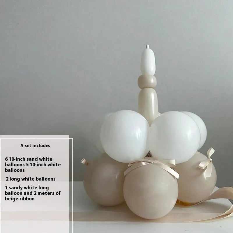 Round balloon bouquet cake DIY decoration set for birthday party centrepieces