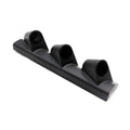 Black three-hole car instrument mounting rack for 52mm gauges in right-hand drive vehicles