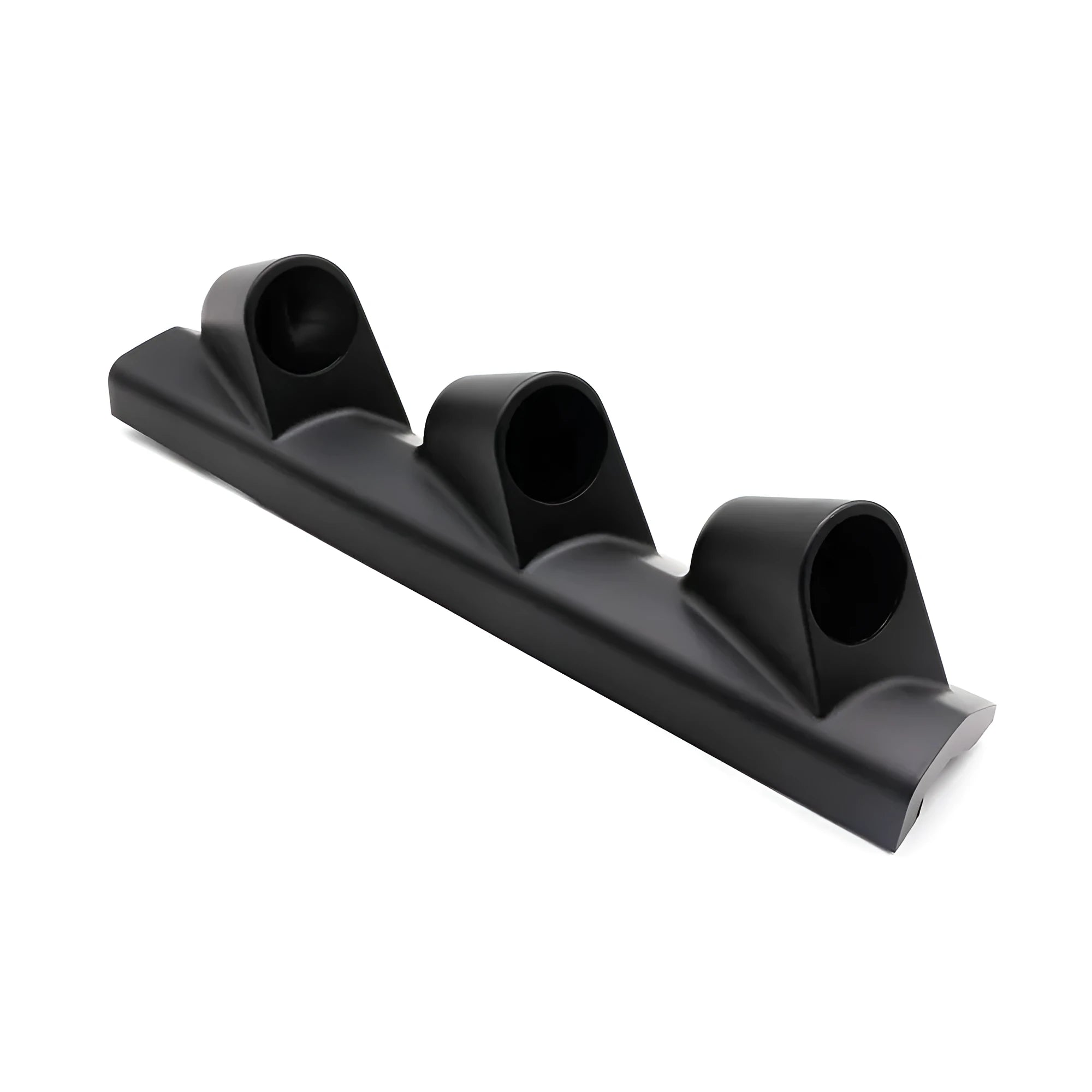 Black three-hole car instrument mounting rack for 52mm gauges in right-hand drive vehicles