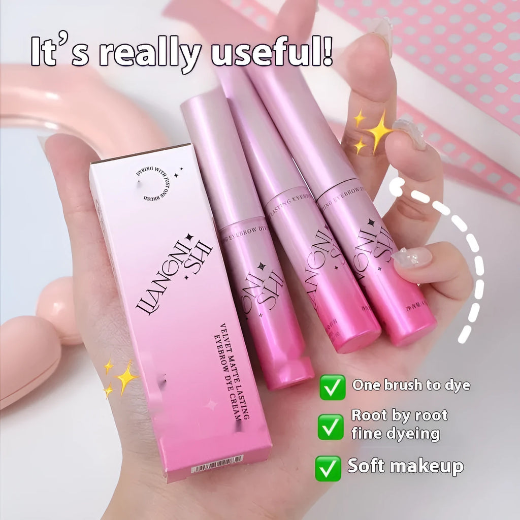 Eyebrow cream container showing 4.5g content with colour options for brow definition