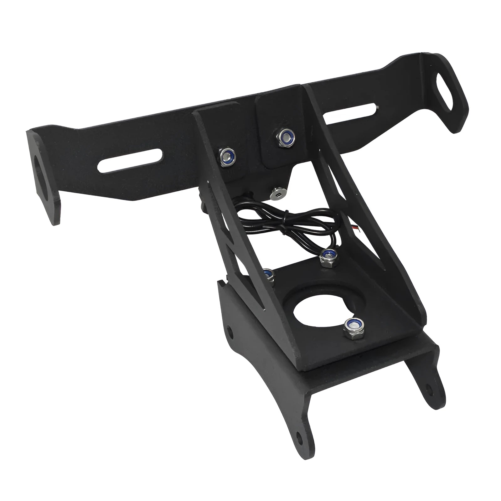 Black aluminium alloy rear licence plate bracket for Honda motorcycles on short tail modifications