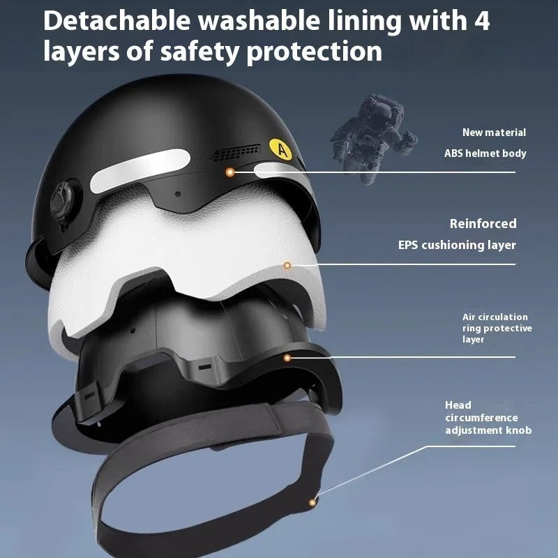 3C certified polypropylene motorcycle helmet for electric vehicle commuting in multiple colours