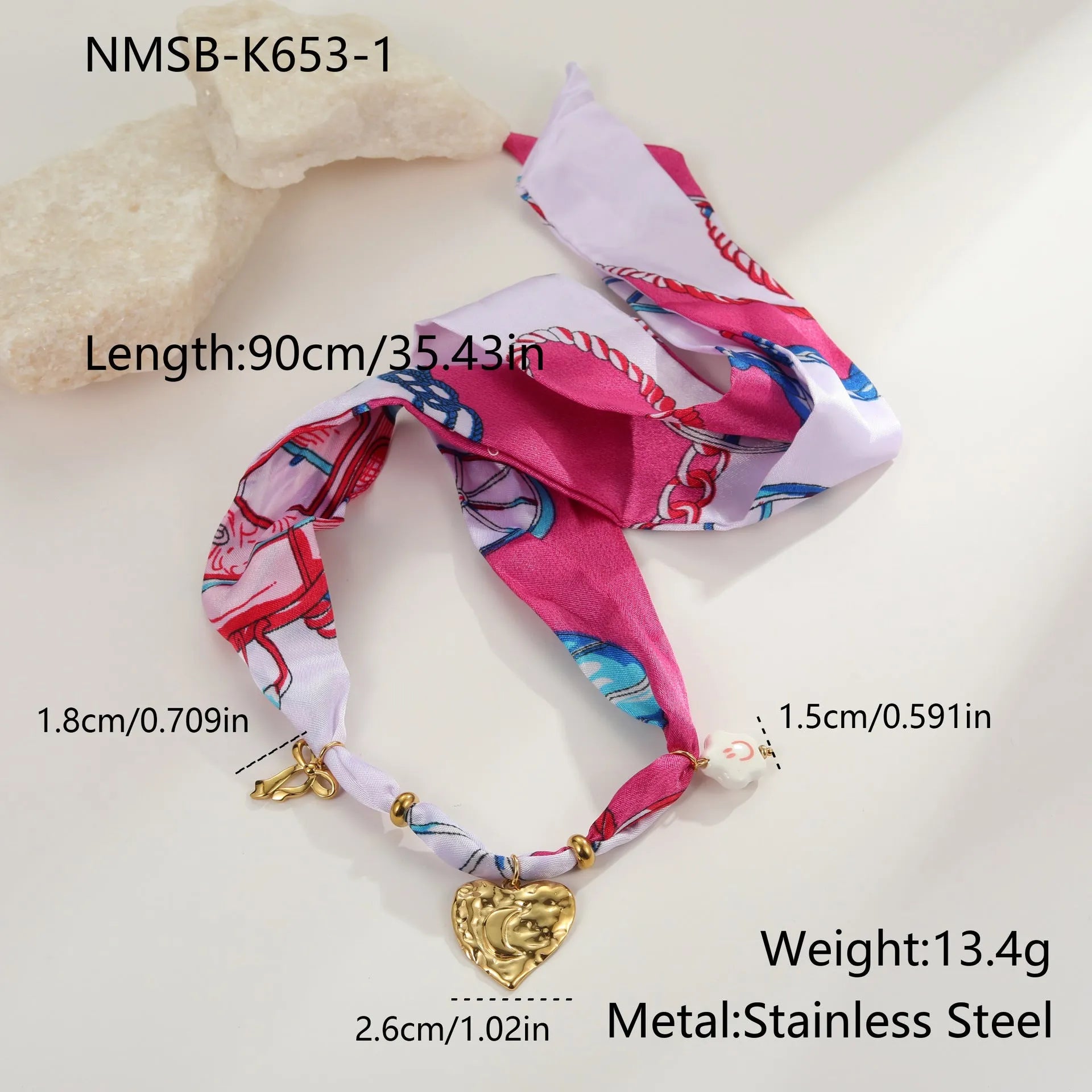 Stainless steel necklace and bracelet set with geometry pendant and 18K gold colour electroplated finish