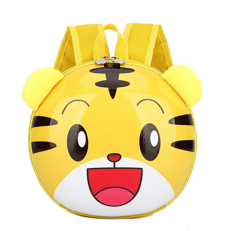 Hard shell children's backpack with cute cartoon animal design for kindergarten boys and girls