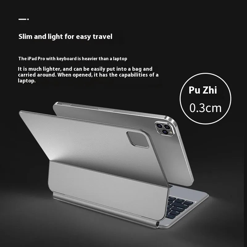 Magnetic suction iPad keyboard case with Bluetooth and 11-inch protective cover
