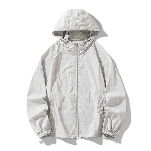 Chemical fibre blend outdoor sports jacket in loose fit available in multiple colours