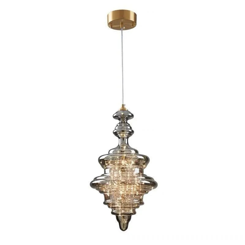 Modern glass chandelier droplight with adjustable suspension cord