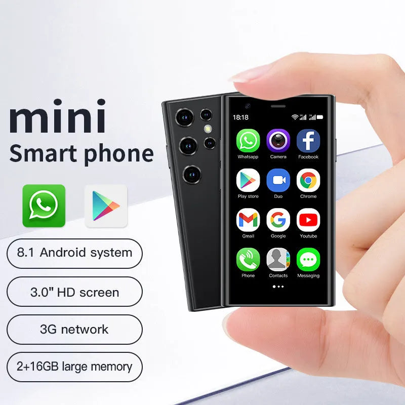 S23PRO & XS15 mini smartphone in black, green, or pink purple with 30cm screen