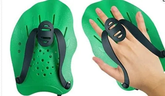 Swimming paddle training aids for freestyle stroke with webbed design in multiple colours