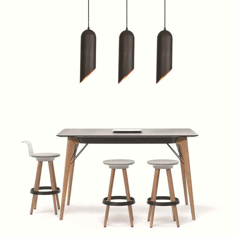 Retro iron art chandelier ceiling light in matte black with adjustable cord length