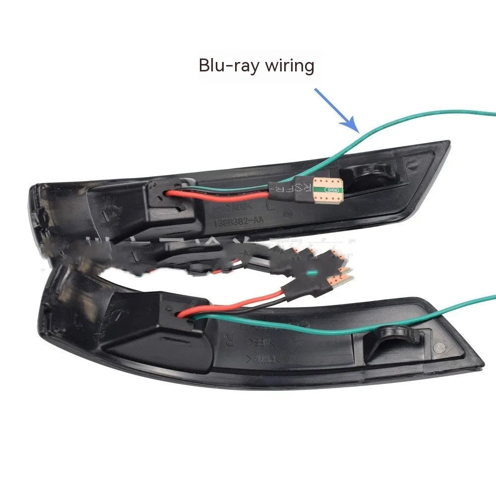 Ford Focus and Mondeo rearview mirror waterfall light with blue and yellow illumination options