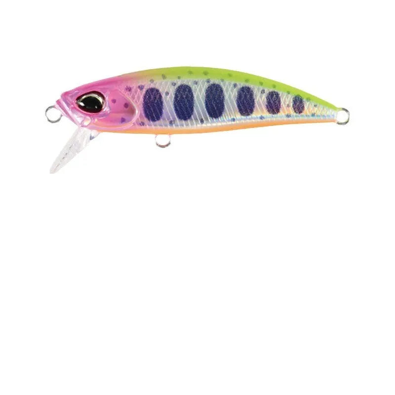 48mm soft plastic Mino fishing lure for snakehead and mandarin fish, showing colour options